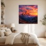 Alpenpanorama im Sonnenuntergang als Wandbild oder Kunstdruck