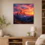 Alpenpanorama im Sonnenuntergang als Wandbild oder Kunstdruck