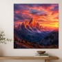 Alpenpanorama im Sonnenuntergang als Wandbild oder Kunstdruck