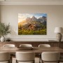 Alpine Hütte im Morgenlicht, Wandbild oder Leinwandbild