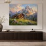 Almhütte im Licht, Leinwandbild oder Fine Art Print