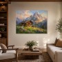 Almhütte im Licht, Leinwandbild oder Fine Art Print