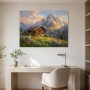 Almhütte im Licht, Leinwandbild oder Fine Art Print