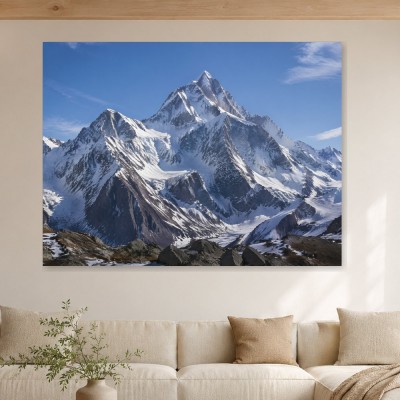 Majestätische Schneegipfel als Leinwandbild oder Fine Art Print