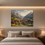 Alpines Dorfpanorama als Leinwandbild oder Poster