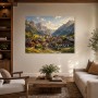 Alpines Dorfpanorama als Leinwandbild oder Poster