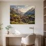 Alpines Dorfpanorama als Leinwandbild oder Poster