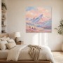 Pastellfarbene Berglandschaft als Wandbild oder Fine Art Print