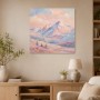 Pastellfarbene Berglandschaft als Wandbild oder Fine Art Print