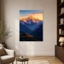 Alpenpanorama im Abendlicht, Wandbild oder Leinwand für stilvolle Räume