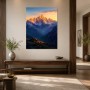 Alpenpanorama im Abendlicht, Wandbild oder Leinwand für stilvolle Räume