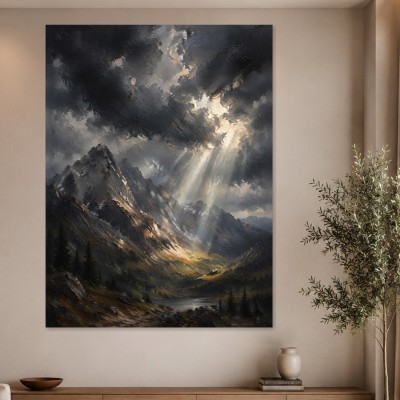 Dramatische Berglandschaft als Wandbild oder Fine Art Print