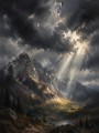 Dramatische Berglandschaft als Wandbild oder Fine Art Print