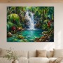 Tropischer Wasserfall als Wandbild oder Leinwandbild