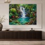 Tropischer Wasserfall als Wandbild oder Leinwandbild
