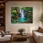 Tropischer Wasserfall als Wandbild oder Leinwandbild