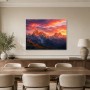 Alpenpanorama im Abendlicht als Leinwand oder Poster