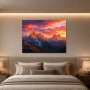 Alpenpanorama im Abendlicht als Leinwand oder Poster