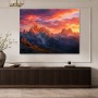 Alpenpanorama im Abendlicht als Leinwand oder Poster
