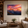 Alpenpanorama im Abendlicht als Leinwand oder Poster