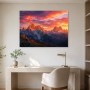 Alpenpanorama im Abendlicht als Leinwand oder Poster