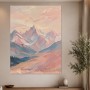Pastellfarbene Berglandschaft als Wandbild oder Kunstdruck