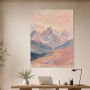 Pastellfarbene Berglandschaft als Wandbild oder Kunstdruck