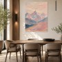 Pastellfarbene Berglandschaft als Wandbild oder Kunstdruck