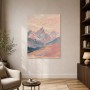 Pastellfarbene Berglandschaft als Wandbild oder Kunstdruck