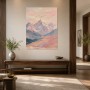 Pastellfarbene Berglandschaft als Wandbild oder Kunstdruck
