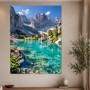 Kristallklarer Bergsee als Leinwand oder Poster