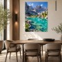 Kristallklarer Bergsee als Leinwand oder Poster