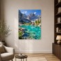 Kristallklarer Bergsee als Leinwand oder Poster