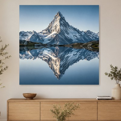 Majestätischer Bergsee in Ruhe, Leinwandbild oder Fine Art Print