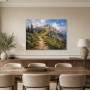 Bergpfad im Licht, Wandbild oder Leinwandbild für alpine Räume