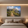Bergpfad im Licht, Wandbild oder Leinwandbild für alpine Räume