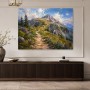 Bergpfad im Licht, Wandbild oder Leinwandbild für alpine Räume