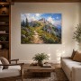 Bergpfad im Licht, Wandbild oder Leinwandbild für alpine Räume