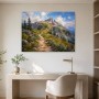 Bergpfad im Licht, Wandbild oder Leinwandbild für alpine Räume