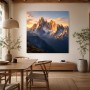 Alpine Gipfel im Morgenlicht als Wandbild oder Leinwandbild