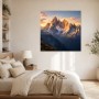 Alpine Gipfel im Morgenlicht als Wandbild oder Leinwandbild