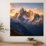 Alpine Gipfel im Morgenlicht als Wandbild oder Leinwandbild