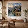 Almhütte am Bergsee als Leinwandbild oder Kunstdruck