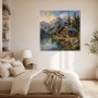 Almhütte am Bergsee als Leinwandbild oder Kunstdruck