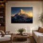 Golden Summit: Wandbild oder Fine Art Print mit alpiner Lichtstimmung