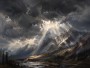 Dramatisches Bergpanorama als Leinwand oder Poster
