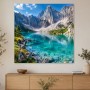 Alpensee mit Felsgipfeln, Wandbild oder Kunstdruck
