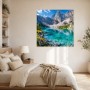 Alpensee mit Felsgipfeln, Wandbild oder Kunstdruck