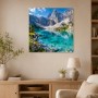 Alpensee mit Felsgipfeln, Wandbild oder Kunstdruck