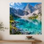 Alpensee mit Felsgipfeln, Wandbild oder Kunstdruck
